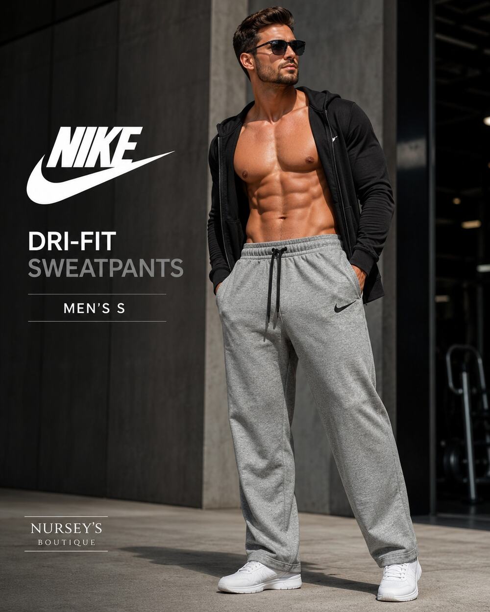 Nike Therma Dri-FIT Training Pants Men’s S Gray 932253-063 Sweatpants